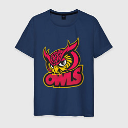 Футболка хлопковая мужская Team owls, цвет: тёмно-синий