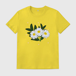 Мужская футболка Ромашка белая