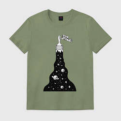 Мужская футболка Художник космонавт