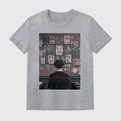 Футболка хлопковая мужская Патриотизм Мориарти Шерлок, цвет: меланж