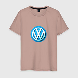 Мужская футболка Volkswagen logo blue