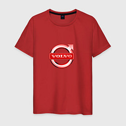 Мужская футболка Volvo red logo