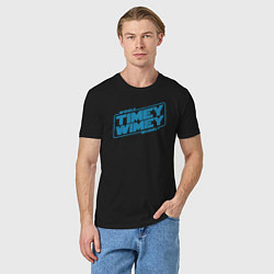 Футболка хлопковая мужская Timey wimey wibbly wobbly, цвет: черный — фото 2
