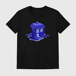 Футболка хлопковая мужская Tardis ink, цвет: черный