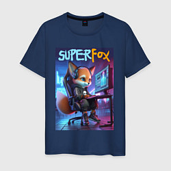 Мужская футболка Super fox gamer - ai art fantasy