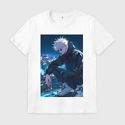 Мужская футболка Магическая битва Сатору Годзё арт