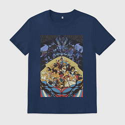 Футболка хлопковая мужская Моя геройская академия Идзуку Мидория коллаж, цвет: тёмно-синий