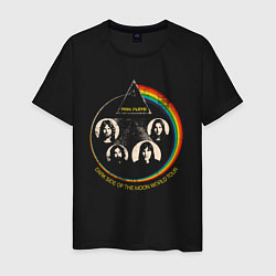 Футболка хлопковая мужская Pink Floyd rock, цвет: черный