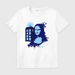 Мужская футболка Тардис и Джоконда