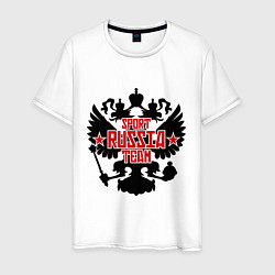 Футболка хлопковая мужская Sport Russia Team, цвет: белый