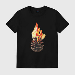 Мужская футболка Шишка горит
