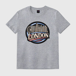 Футболка хлопковая мужская City London, цвет: меланж