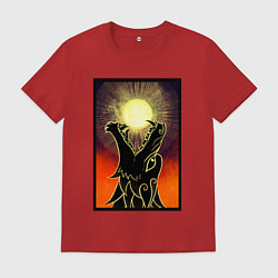 Мужская футболка Волк пожирающий солнце
