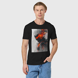 Футболка хлопковая мужская Киберпанк самурай, цвет: черный — фото 2