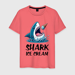 Мужская футболка Shark ice cream - ai art