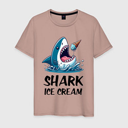 Мужская футболка Shark ice cream - ai art