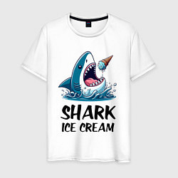 Мужская футболка Shark ice cream - ai art