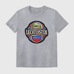 Футболка хлопковая мужская Лихтенштейн, цвет: меланж