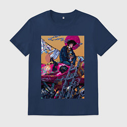 Мужская футболка Ковбой Бибоп Спайк Шпигель Красный дракон