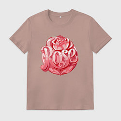 Мужская футболка Роза с надписью