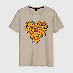 Мужская футболка Pizza heart