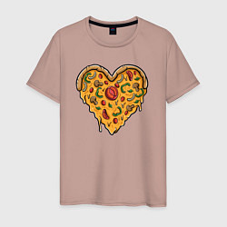 Мужская футболка Pizza heart