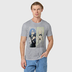 Футболка хлопковая мужская Реинкарнация безработного Рокси Мигурдия Сильфиетт, цвет: меланж — фото 2