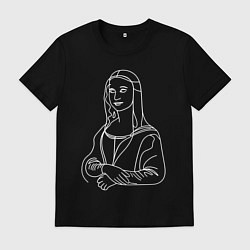 Мужская футболка Мона Лиза минимализм