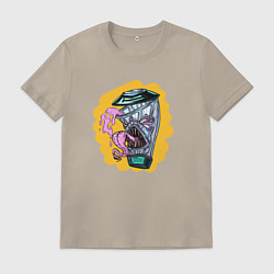 Футболка хлопковая мужская Блендер-мимик, цвет: миндальный