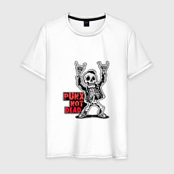 Мужская футболка Череп с козой punks not dead