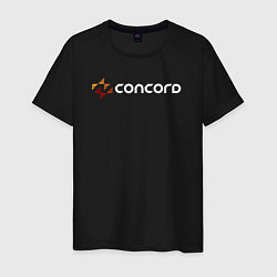 Футболка хлопковая мужская Concord logo game, цвет: черный