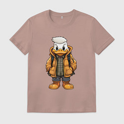 Мужская футболка Утёнок в тёплой куртке