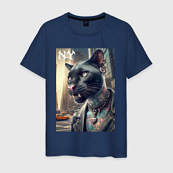 Мужская футболка Cool dude panther from New York - ai art