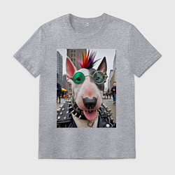 Футболка хлопковая мужская Bully punk musician - ai art fantasy, цвет: меланж