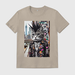 Мужская футболка Нью-Йоркский панк музыкант - нейросеть