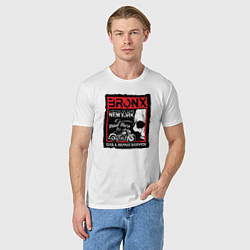 Футболка хлопковая мужская Bronx, цвет: белый — фото 2