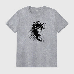 Футболка хлопковая мужская Тёмная душа девочки, цвет: меланж