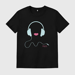 Мужская футболка Music lips