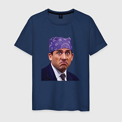 Футболка хлопковая мужская Prison mike Michael Scott офис, цвет: тёмно-синий