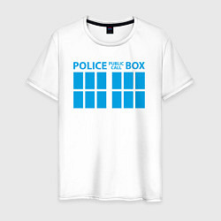 Мужская футболка Public call police box