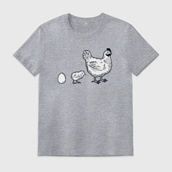 Мужская футболка Куриное семейство