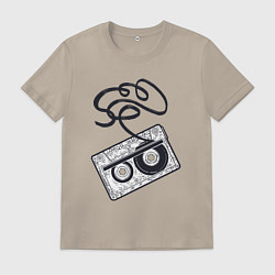 Мужская футболка Аудиокассета