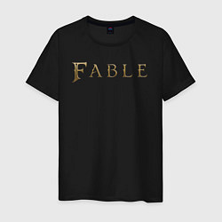 Футболка хлопковая мужская Fable logo, цвет: черный