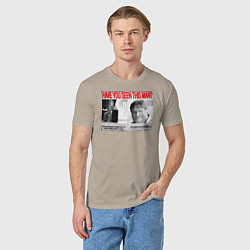 Футболка хлопковая мужская Have you seen this man - Gabe Newell meme, цвет: миндальный — фото 2