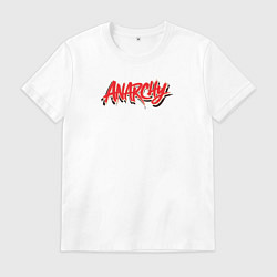 Мужская футболка Надпись анархия калиграфия