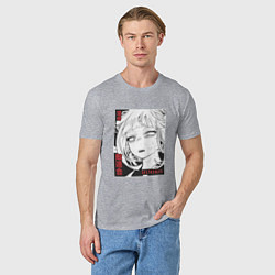 Футболка хлопковая мужская Геройская академия Химико Himiko, цвет: меланж — фото 2