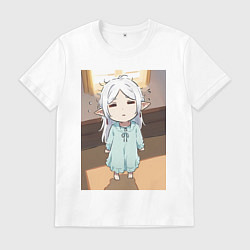 Футболка хлопковая мужская Фрирен ребенок, цвет: белый