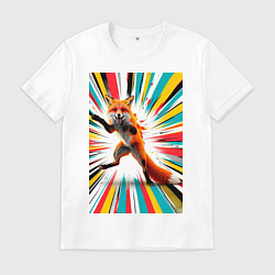 Мужская футболка Лиса на вечеринке