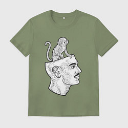 Мужская футболка Мартышка в голове