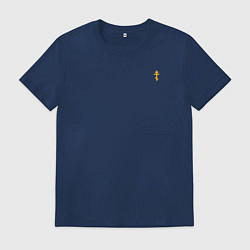 Мужская футболка За веру царя и святую триединую Русь Малый крест ж